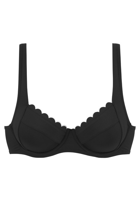 LASCANA Bügel-Bikini-Top Damen schwarz Gr.36 Cup F