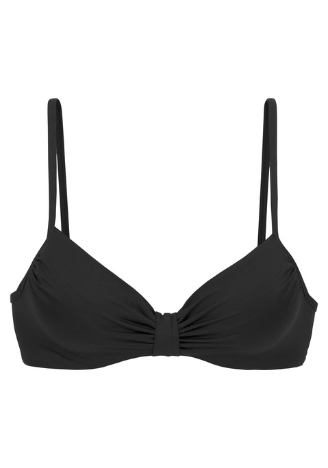 Bild: Bügel-Bikini-Top von LASCANA: Unifarbener Bügel-BH von Lascana. Wattierte Cups und eingearbeitete Kissen für ein schönes Dekolleté. Im Nacken zu binden, im Rücken zu schließen. Trageangenehmes, elastisches Material.