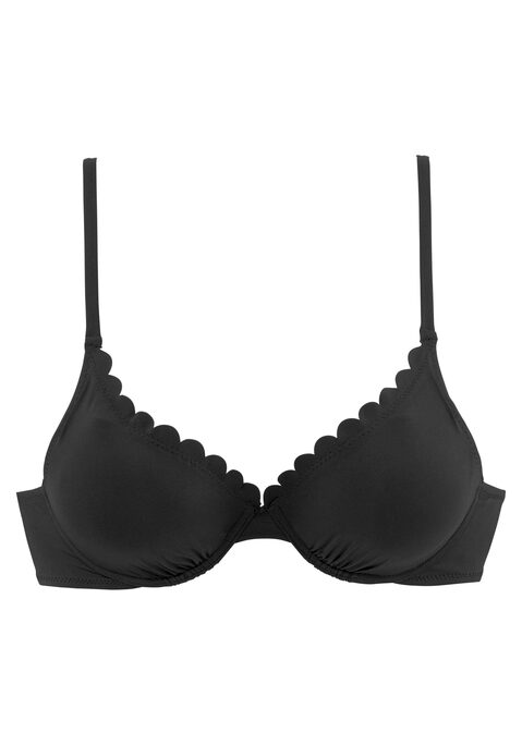 LASCANA Bügel-Bikini-Top Damen schwarz Gr.36 Cup D