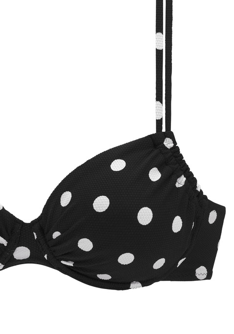 LASCANA Bügel-Bikini-Top Damen schwarz-weiß Gr.36 Cup B