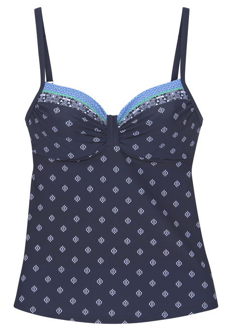 LASCANA Bügel-Tankini-Top Damen nachtblau Gr.36 Cup C