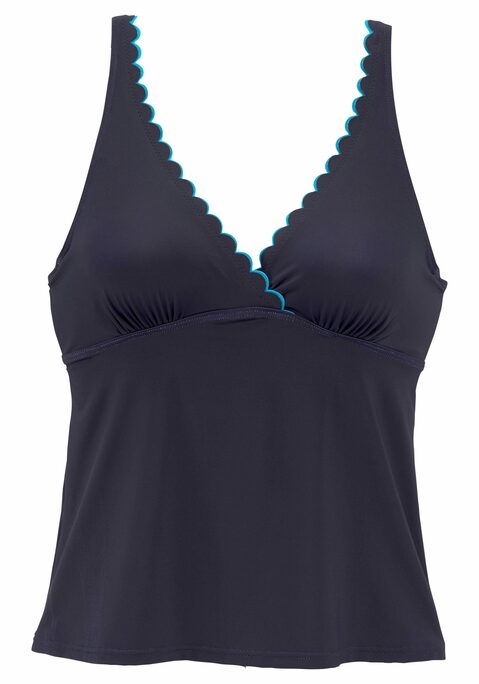 LASCANA Bügel-Tankini-Top Damen navy-türkis Gr.36 Cup B