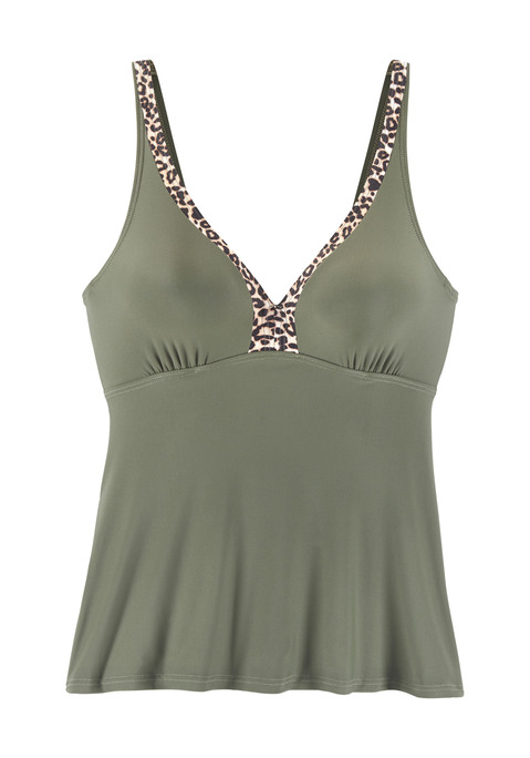 LASCANA Bügel-Tankini-Top Damen oliv Gr.40 Cup E