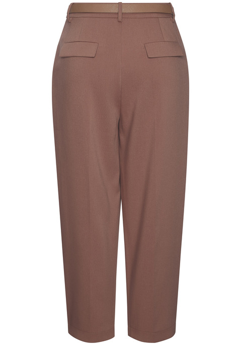 Bild: Bundfaltenhose von LASCANA: Stylische Lascana-Bundfaltenhose mit Gürtel in modischer Barrel-Form mit schmal zulaufendem Bein. Schmaler Gürtel mit glänzender Schnalle inklusive. Zwei Bundfalten, vorderseitige Eingrifftaschen, hinten Ziertaschen. Verdeckter Reißverschluss mit Hakenverschluss. Schön zu sommerlichen Tops und Shirts. Bequemer, leicht elastischer Materialmix.