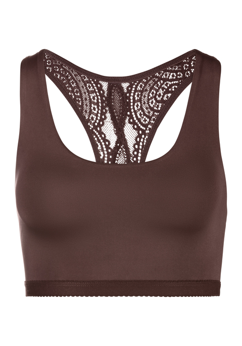 Bild: Bustier von LASCANA: Bustier von Lascana mit zarter Spitze hinten. Leichter halt durch gedoppeltes Vorderteil (ohne Wattierung). Mit Racerback. Cup A/B geeignet. Tolle Qualität aus 88% Polyamid, 12% Elasthan. Spitze aus 87% Polyamid, 13% Elasthan.