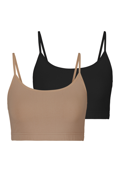 Bild: Bustier von LASCANA: Lascana Bustier im Doppelpack. Mit weichem Unterbrustgummi für eine bequeme Passform. Komfort und leichter Halt durch gedoppelte Vorderseite. Verstellbare Träger. Aus weicher Baumwoll-Elasthan-Qualität.