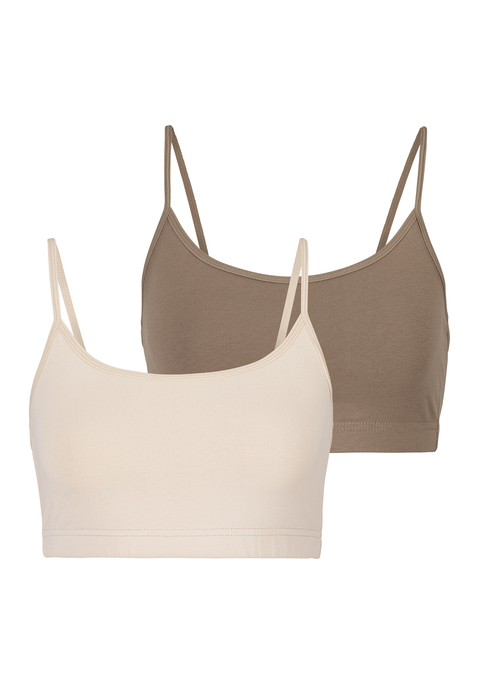 Bild: Bustier von LASCANA: Lascana Bustier im Doppelpack. Mit weichem Unterbrustgummi für eine bequeme Passform. Komfort und leichter Halt durch gedoppelte Vorderseite. Verstellbare Träger. Aus weicher Baumwoll-Elasthan-Qualität.