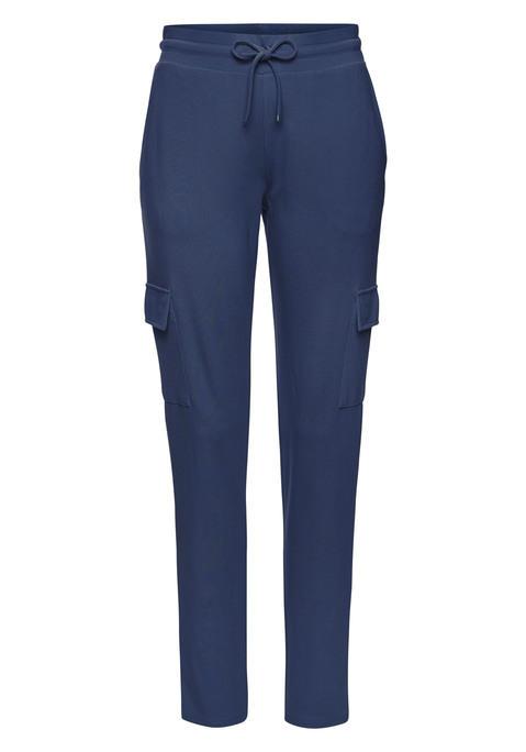 Bild: Cargohose von LASCANA: Herrlich bequeme Cargohose von Lascana. Elastischer Tunnelzugbund mit Bindeband. Praktische aufgesetzte Taschen. Schmal zulaufende Beine. Ideal zum Reisen und zu Hause. Weiche, elastische Qualität.