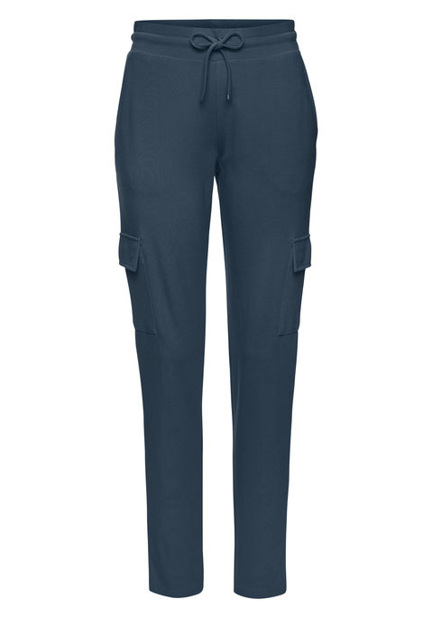 Bild: Cargohose von LASCANA: Herrlich bequeme Cargohose von Lascana. Elastischer Tunnelzugbund mit Bindeband. Praktische aufgesetzte Taschen. Schmal zulaufende Beine. Ideal zum Reisen und zu Hause. Weiche, elastische Qualität.