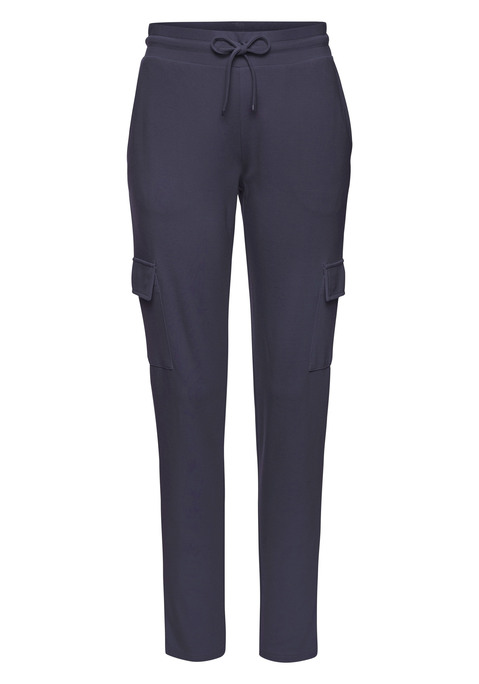 Bild: Cargohose von LASCANA: Herrlich bequeme Cargohose von Lascana. Elastischer Tunnelzugbund mit Bindeband. Praktische aufgesetzte Taschen. Schmal zulaufende Beine. Ideal zum Reisen und zu Hause. Weiche, elastische Qualität.