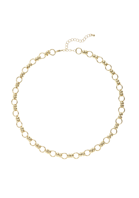 Bild: Collier von LASCANA: Halskette mit Gliederelemente der Ankerkette und Erbskette. Länge ca. 45cm + 5 cm Verlängerung