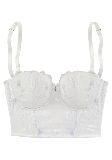 Bild: Corsage von LASCANA: Edle Corsage in leichter Longform mit stützenden Bügeln und seitlich eingearbeiteten Stäbchen. Rundherum aus leicht transparenter Spitze mit feinen Glitzerdetails. Mit feiner Zierschleife und hübschem Glitzeraccessoire in der vorderen Mitte. Passende Unterteile aus der gleichen Serie erhältlich. Mit Liebe & Leidenschaft in Hamburg kreiert. Obermaterial: 66% Polyamid, 30% Polyester, 4% Elasthan.