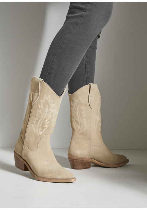 LASCANA Cowboy Boots Damen beige Gr.42