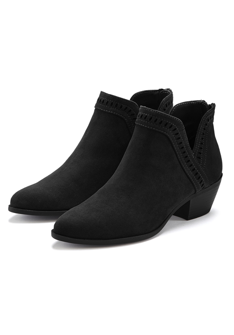 Bild: Cowboy Stiefelette von LASCANA: Boots VEGAN von LASCANA. Obermaterial aus Microfaser. Futter aus Textil. Decksohle aus Lederimitat. Laufsohle aus Synthetik. Absatzhöhe ca. 5 cm.