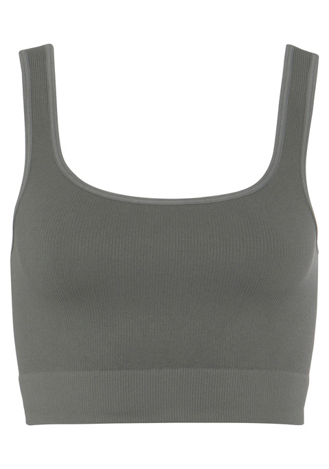 LASCANA Crop-Top Damen grün Gr.XS (32/34)