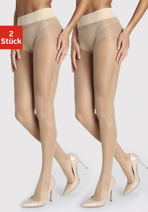 Bild: Feinstrumpfhose von LASCANA: Feinstrumpfhose im 2er-Pack von Lascana. Rundum nahtlos. Weicher Komfortbund. Matt-transparente, trageangenehme Qualität.