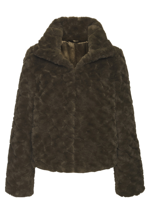 Bild: Fellimitatjacke von LASCANA: Kuschelige Kurzjacke aus Teddyplüsch von Lascana. Mit Stehkragen und kleinen Häkchen als Verschluss. Gerader Saum. Trageangenehme Qualität.