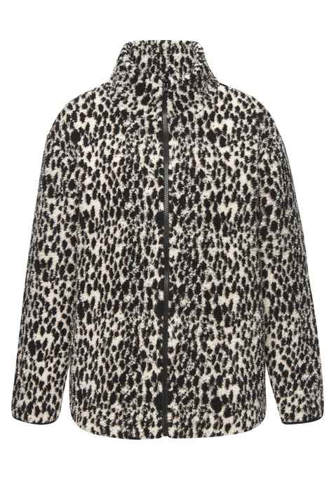 Bild: Fleecejacke von LASCANA: Warme und bequeme Fleecejacke von Lascana im Leomuster. Mit Stehkragen und durchgehendem Reißverschluss. Seitliche Eingrifftaschen. Angenehm weiche Fleece-Qualität.