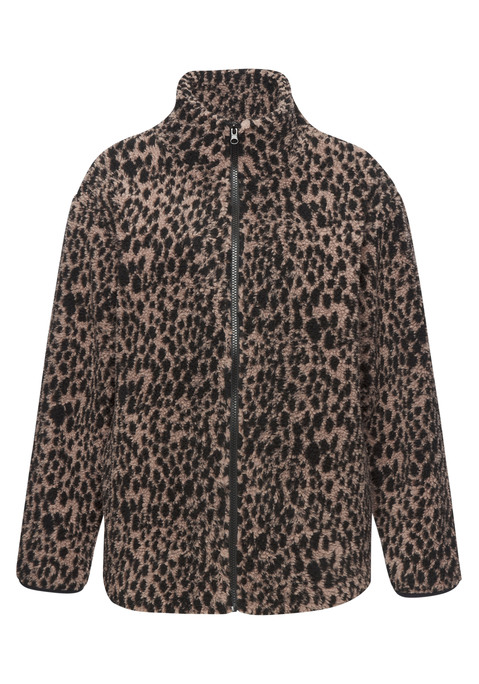 Bild: Fleecejacke von LASCANA: Warme und bequeme Fleecejacke von Lascana im Leomuster. Mit Stehkragen und durchgehendem Reißverschluss. Seitliche Eingrifftaschen. Angenehm weiche Fleece-Qualität.