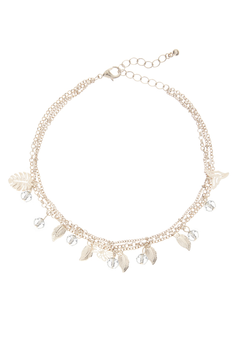 Bild: Fußkette mit Anhänger von LASCANA: Fußkette von Lascana. 3-reihig mit verschiedenen Anhänger und Glasperlen. Individuell verstellbar. Perfekt für den Sommer und Strand. Aus Metall.