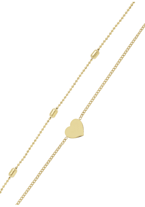 Bild: Fußkette von LASCANA: Fußkette von LASCANA. Aus vergoldetem Edelstahl. Länge 21 cm + 5 cm Verlängerung.