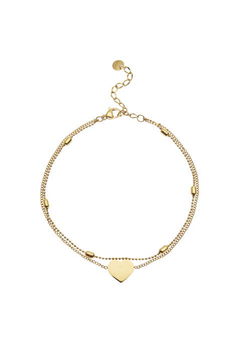 Bild: Fußkette von LASCANA: Fußkette von LASCANA. Aus vergoldetem Edelstahl. Länge 21 cm + 5 cm Verlängerung.