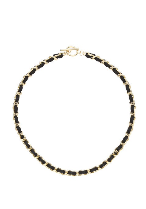 Bild: Gliederkette von LASCANA: Halskette von LASCANA. Mit Knebelverschluss. Länge ca. 45 cm. Aus Metall und Textil.
