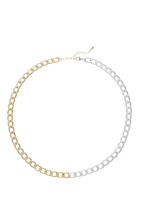 Bild: Gliederkette von LASCANA: Halskette von LASCANA. Panzerketten Look in bicolor. Aus Metall. Länge: 55 cm + 7 cm Verlängerung