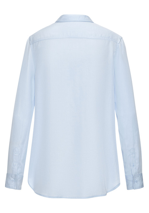 Bild: Hemdbluse von LASCANA: Klassische Langarmbluse von Lascana. Mit Hemdblusenkragen. Riegel und Knöpfe an den Ärmeln. Durchgehende Knopfleiste. Abgerundeter Saum. Luftige Lyocell-Qualität.