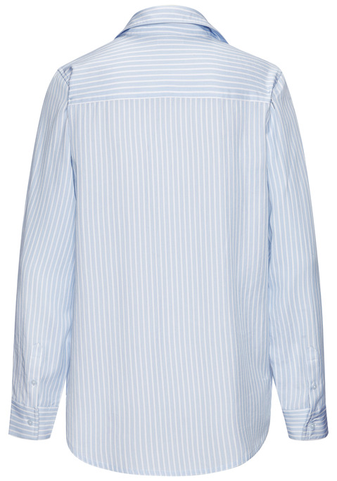 Bild: Hemdbluse von LASCANA: Streifenbluse von Lascana. Mit Blusenkragen, durchgehender Knopfleiste und Riegel mit Knöpfen an den Ärmeln. Abgerundeter Saum. Schön zu Hosen und für jeden Tag geeignet. Luftige Qualität.