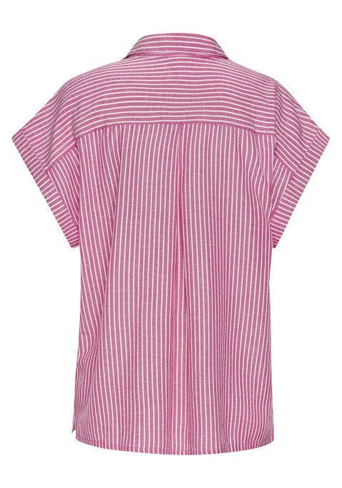 Bild: Hemdbluse von LASCANA: Leichte Bluse von Lascana im Hemdblusen-Stil. Kurze Ärmel und Knopfleiste. Aufgesetzte Brusttasche auf der linken Seite. Lockere Passform, schön für warme Tage. Gut zu langen und kurzen Hosen und Röcken kombinierbar. Luftiges Material mit Leinen.