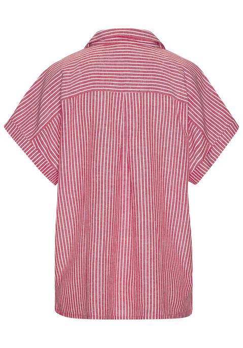 Bild: Hemdbluse von LASCANA: Leichte Bluse von Lascana im Hemdblusen-Stil. Kurze Ärmel und Knopfleiste. Aufgesetzte Brusttasche auf der linken Seite. Lockere Passform, schön für warme Tage. Gut zu langen und kurzen Hosen und Röcken kombinierbar. Luftiges Material mit Leinen.