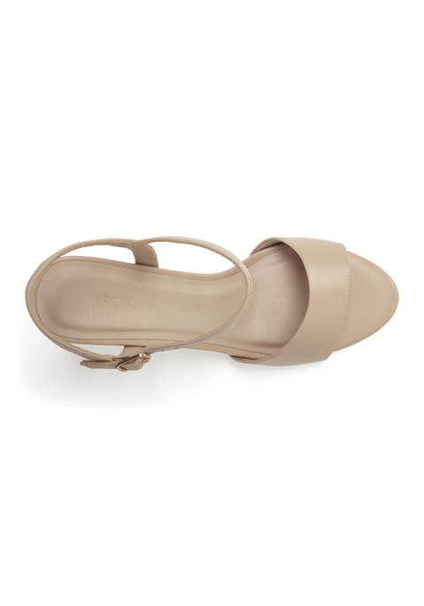 Bild: High-Heel-Sandalette von LASCANA: VEGAN. Absatzhöhe ca. 8 cm. Obermaterial aus Lederimitat. Futter aus Textil. Decksohle aus Lederimitat. Laufsohle aus Synthetik.