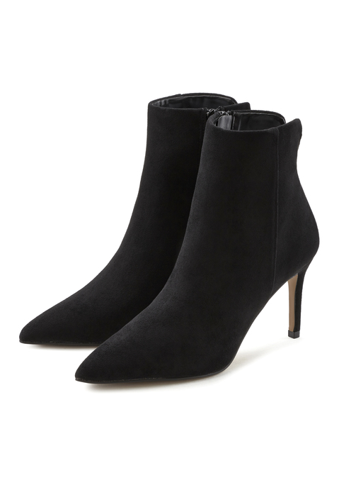 Bild: High-Heel-Stiefelette von LASCANA: Stiefelette VEGAN von LASCANA. Obermaterial aus Microfaser. Futter aus Textil. Decksohle aus Lederimitat. Laufsohle aus Synthetik.
