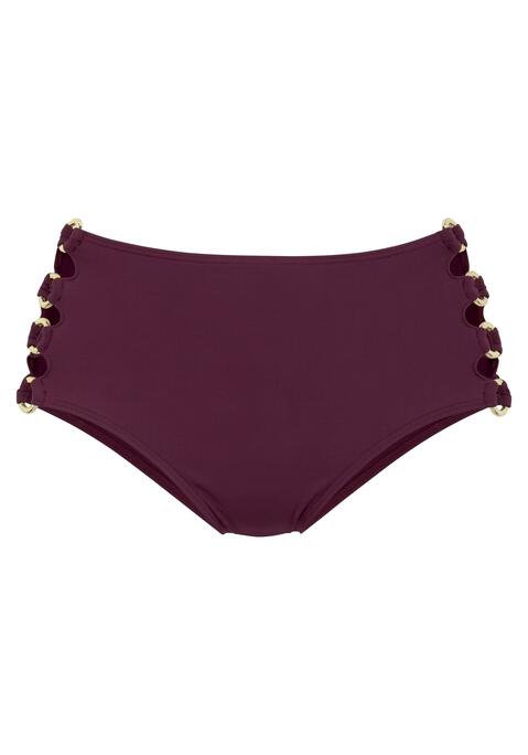 LASCANA Highwaist-Bikini-Hose Damen bordeaux Gr.34