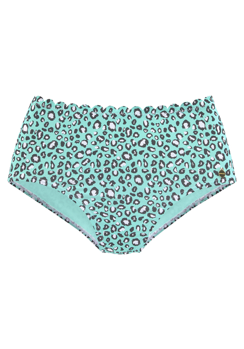 LASCANA Highwaist-Bikini-Hose Damen mint-bedruckt Gr.34