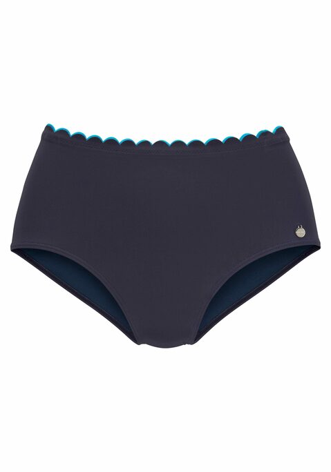 LASCANA Highwaist-Bikini-Hose Damen navy-türkis Gr.34