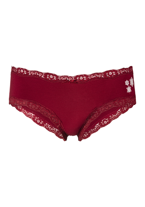 Bild: Hipster von LASCANA: Hipsterpantys von Lascana im praktischen 2er-Pack. Rundum mit feinen Spitzenrändchen eingefasst. Vorn jeweils mit zarter Schleife aus Samt. Angenehm zu tragen dank bequemer Qualität aus Baumwoll-Stretch.