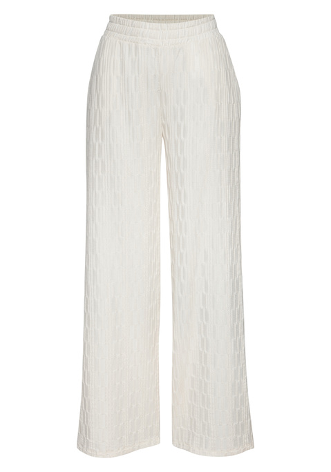 Bild: Homewearhose von LASCANA: Schöne Homewear-Hose von Lascana mit 3D-Wabenstruktur. Praktische Eingrifftaschen. Ideal für die Freizeit. Bequeme, elastische Qualität mit recyceltem Polyester.