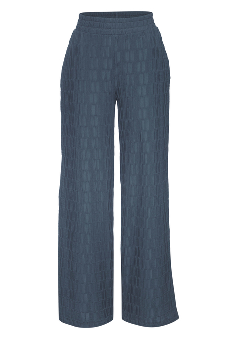 Bild: Homewearhose von LASCANA: Schöne Homewear-Hose von Lascana mit 3D-Wabenstruktur. Praktische Eingrifftaschen. Ideal für die Freizeit. Bequeme, elastische Qualität mit recyceltem Polyester.