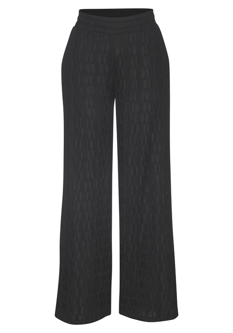 Bild: Homewearhose von LASCANA: Schöne Homewear-Hose von Lascana mit 3D-Wabenstruktur. Praktische Eingrifftaschen. Ideal für die Freizeit. Bequeme, elastische Qualität mit recyceltem Polyester.
