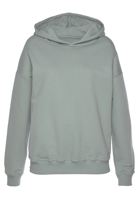 Bild: Hoodie von LASCANA: Gemütliches Homewear-Hoodie von Lascana. Tonige Logostickerei. Angesetzte Rippbündchen. Bequeme Passform mit überschnittenen Schultern. Angenehme Baumwollqualität.
