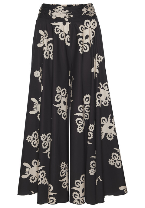 Bild: Hosenrock von LASCANA: Luftiger Hosenrock von Lascana mit extraweitem Bein. Breites, gerafftes Bündchen. Alloverprint, jedes Teil ein Unikat. Ideal zum Bikini- oder Bandeau-Top. Locker fallendes Material.