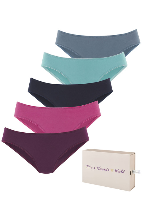 Bild: Jazz-Pants Slips von LASCANA: Jazzpants von Lascana im praktischen 5er-Pack. Eingefasste Saumkanten in glänzender Optik. Klassische Passform. Elastische Baumwollqualität mit weichem Griff.
