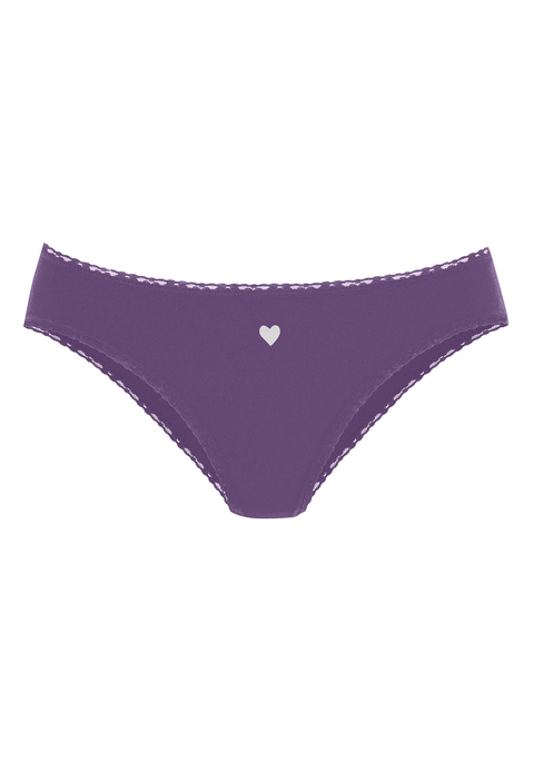 Bild: Jazz-Pants Slips von LASCANA: Jazzpants im 5er-Pack von Lascana. In der Heart-Edition. Mit süßen Herzchen-Prints und Spitzendetails. Aus weicher, elastischer Baumwollqualität.
