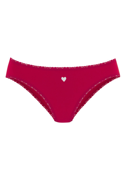 Bild: Jazz-Pants Slips von LASCANA: Jazzpants im 5er-Pack von Lascana. In der Heart-Edition. Mit süßen Herzchen-Prints und Spitzendetails. Aus weicher, elastischer Baumwollqualität.