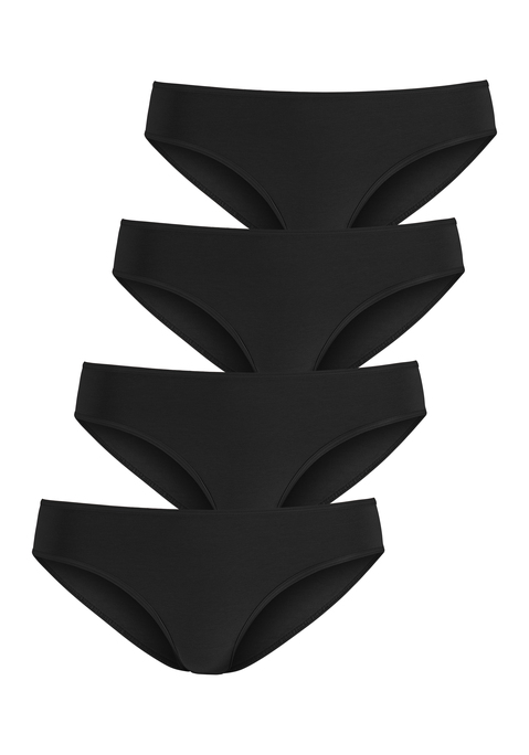 Bild: Jazz-Pants Slips von LASCANA: Lascana Jazzpants im 4er-Pack. Mit flachen Einfassungen an Taillen- und Beinabschlüssen. Aus weicher Baumwoll-Elasthan-Qualität.