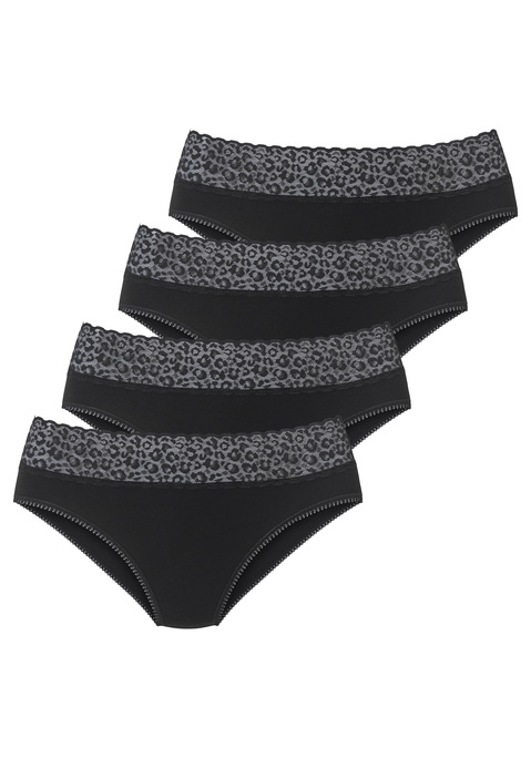Bild: Jazz-Pants Slips von LASCANA: Jazzpants von Vivance im 4er Pack. Bequemes, etwas breiteres Spitzenbündchen mit Muster. Weich eingefasste Beinausschnitte. Elastische Baumwollqualität.
