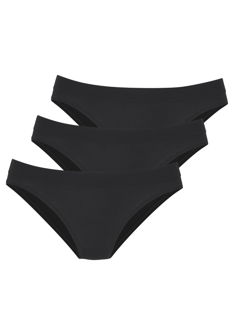 Bild: Jazz-Pants Slips von LASCANA: Schöne Jazzpants von Lascana im praktischen 3er-Pack. Unifarbene Optik und breites Bündchen für einen schlichten Look. Elastische Beinverarbeitung für einen sanften Abschluss. Tolle Single-Jersey-Qualität mit Modal für ein glattes und weiches Tragegefühl.