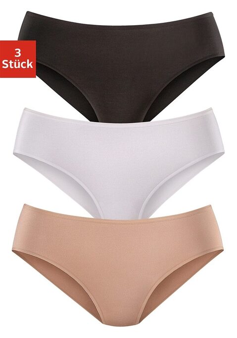 Bild: Jazz-Pants Slips von LASCANA: Lascana Jazzpants im 3er-Pack. Mit flachen, elastischen Abschlüssen für eine bequeme Passform. Aus weicher, anschmiegsamer Modal-Qualität.
